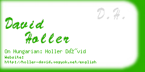 david holler business card